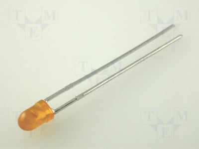 Светодиод L-934ED LED; 3mm; оранжев; 8-50mcd; 60°